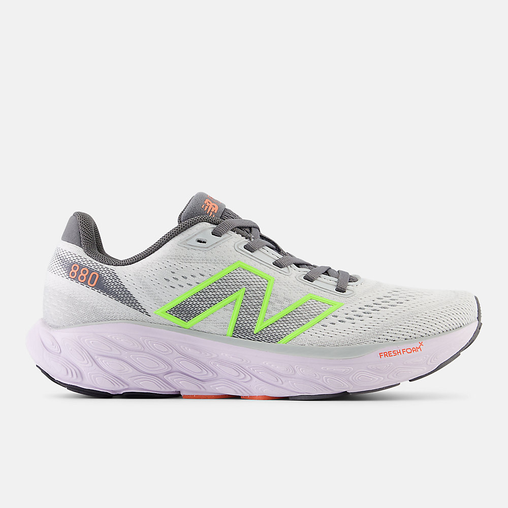 New Balance Fresh Foam X 880v14 Shoes Grey Matter with Taro and Bleached Lime Glo